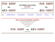 Tablet Screenshot of forrentwv.com